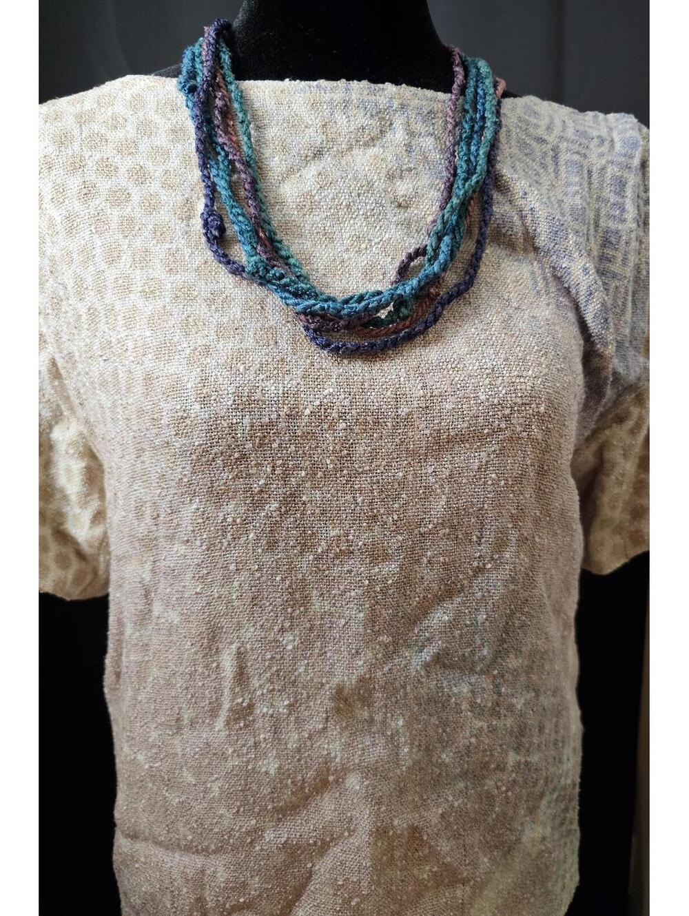 Judith Bird Blouse Skirt Set Cream Women S Knit Necklace